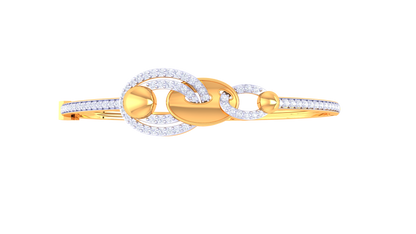 Interlace Elegance Gold Bracelet - 0.80 ct Dazzling Diamonds