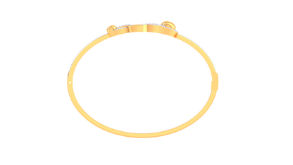 Interlace Elegance Gold Bracelet - 0.80 ct Dazzling Diamonds