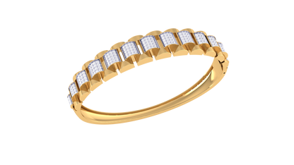 Gridline Gold Bracelet - 1.14 Ct Diamond Panels