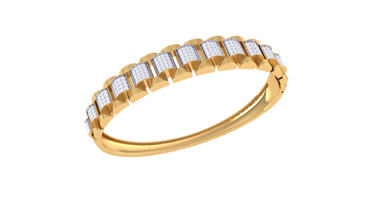 Gridline Gold Bracelet - 1.14 Ct Diamond Panels
