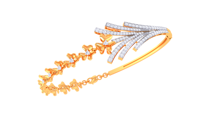 Floral Radiance Bracelet In Dual-Tone Gold – 0.76 Ct Brilliant Cut Diamonds