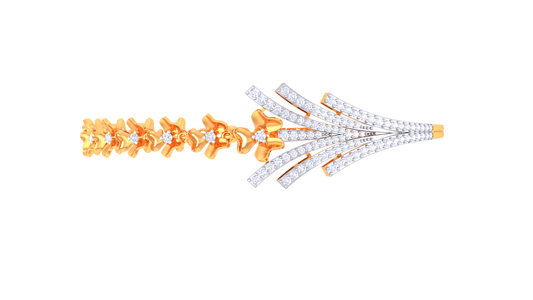 Floral Radiance Bracelet In Dual-Tone Gold – 0.76 Ct Brilliant Cut Diamonds