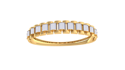 Gridline Gold Bracelet - 1.14 Ct Diamond Panels