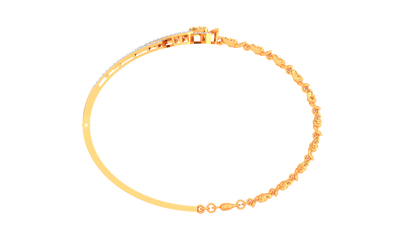 Floral Radiance Bracelet In Dual-Tone Gold – 0.76 Ct Brilliant Cut Diamonds