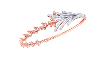 Floral Radiance Bracelet In Dual-Tone Gold – 0.76 Ct Brilliant Cut Diamonds