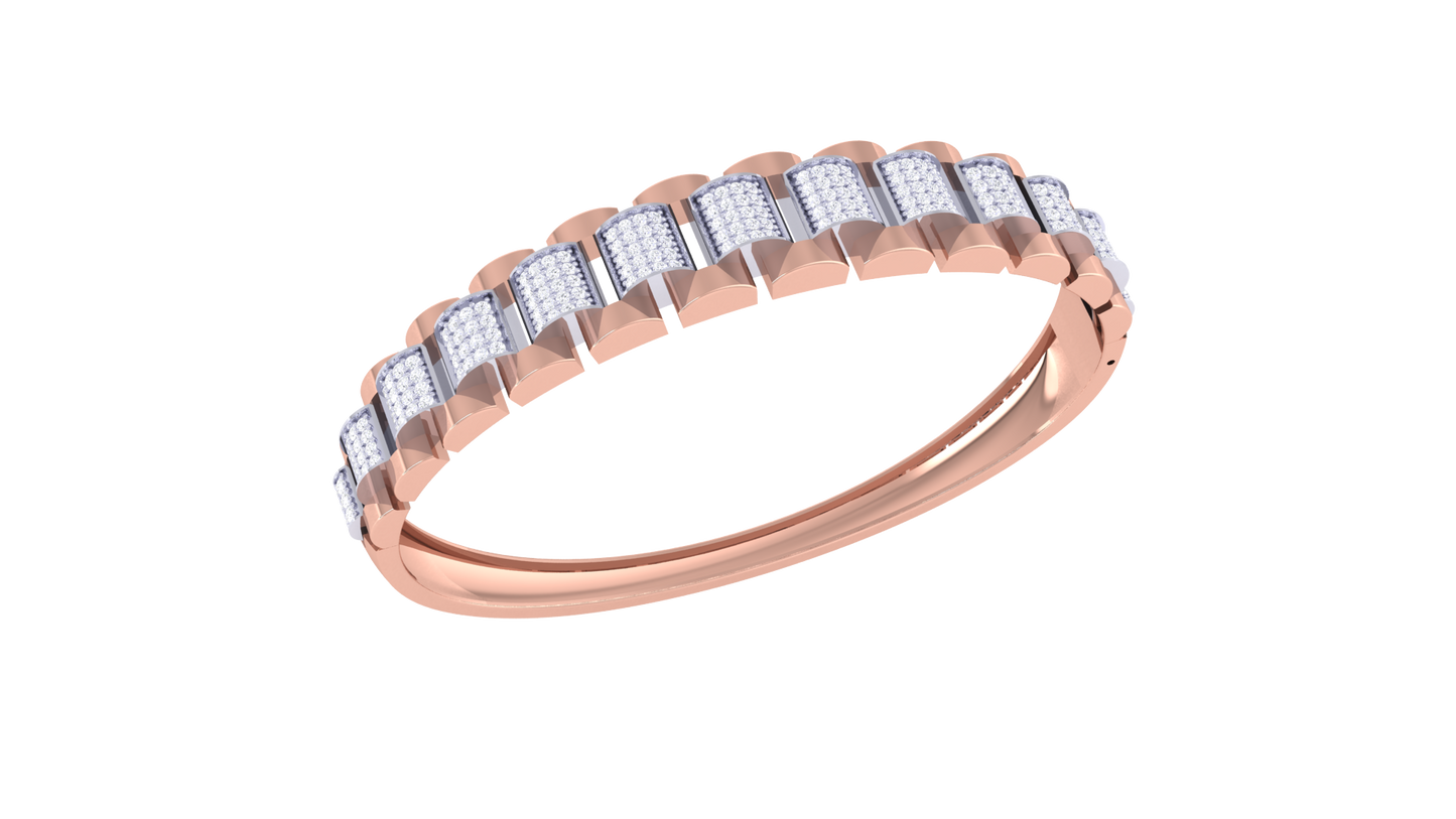 Gridline Gold Bracelet - 1.14 Ct Diamond Panels