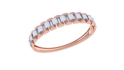 Gridline Gold Bracelet - 1.14 Ct Diamond Panels