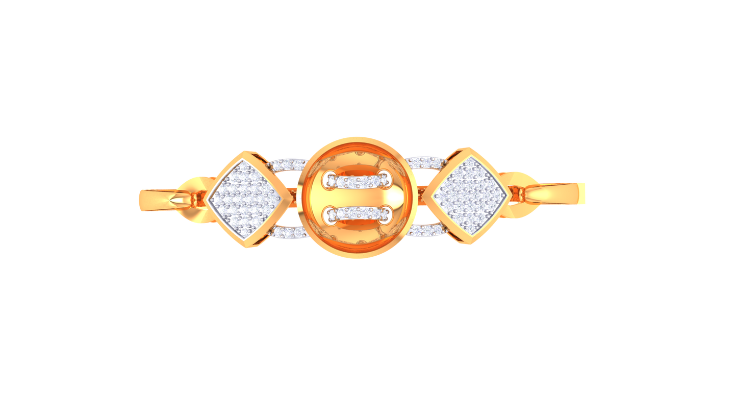 Symphony Circle Gold Bracelet - 0.56 Ct Dazzling Diamonds