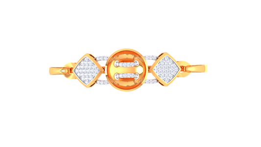 Symphony Circle Gold Bracelet - 0.56 Ct Dazzling Diamonds