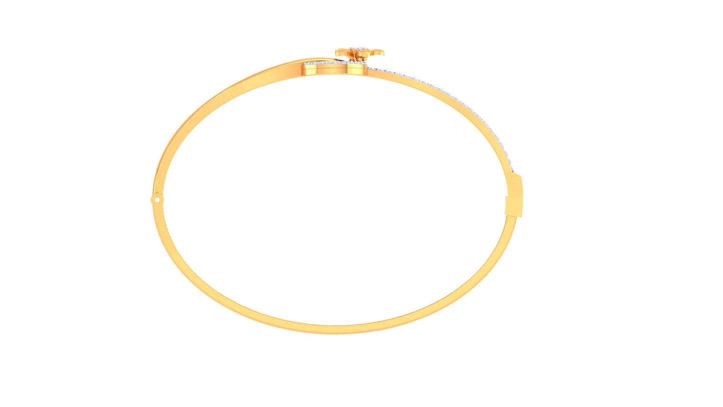 Floral Embrace Rose Gold Bracelet - 0.50 Ct Sparking Diamond