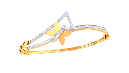 Butterfly Radiance Gold Bracelet - 0.64 Ct Dazzling Diamond