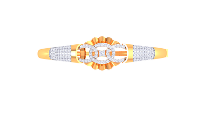 Interlace Bloom Gold Bracelet - 0.79 Ct Diamond Embellishments