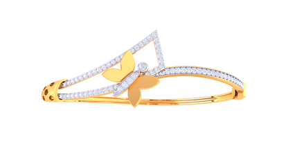 Butterfly Radiance Gold Bracelet - 0.64 Ct Dazzling Diamond