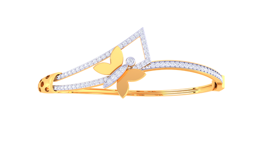Butterfly Radiance Gold Bracelet - 0.64 Ct Dazzling Diamond