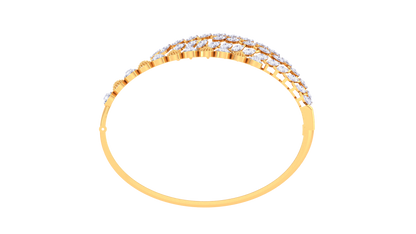 Intricate Leaf Diamond Bracelet In Gold -2.03 Ct