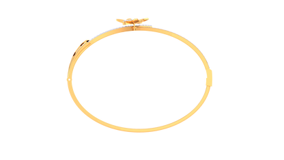 Butterfly Radiance Gold Bracelet - 0.64 Ct Dazzling Diamond