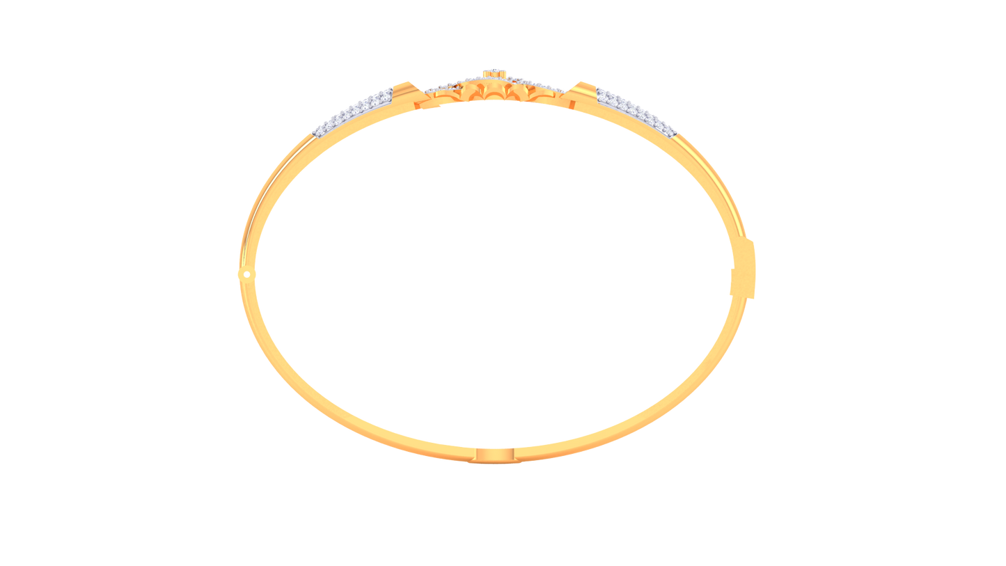 Interlace Bloom Gold Bracelet - 0.79 Ct Diamond Embellishments