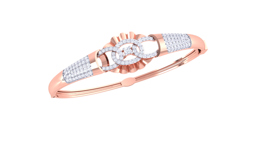 Interlace Bloom Gold Bracelet - 0.79 Ct Diamond Embellishments