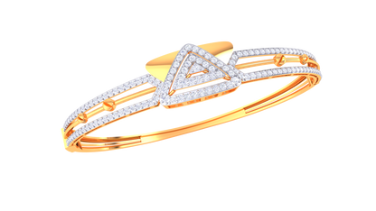 Triad Radiance Bracelet In Gold - 0.99 Ct Brilliant Cut Diamonds