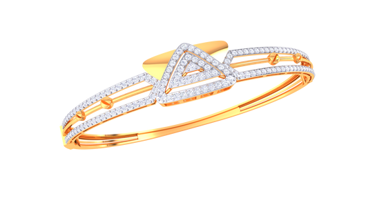 Triad Radiance Bracelet In Gold - 0.99 Ct Brilliant Cut Diamonds