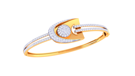 Celestial Embrace Gold Bracelet - 1.61 Ct Dazzling Diamonds