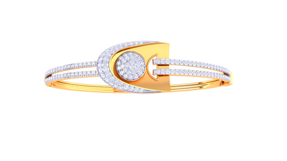 Celestial Embrace Gold Bracelet - 1.61 Ct Dazzling Diamonds