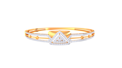 Triad Radiance Bracelet In Gold - 0.99 Ct Brilliant Cut Diamonds