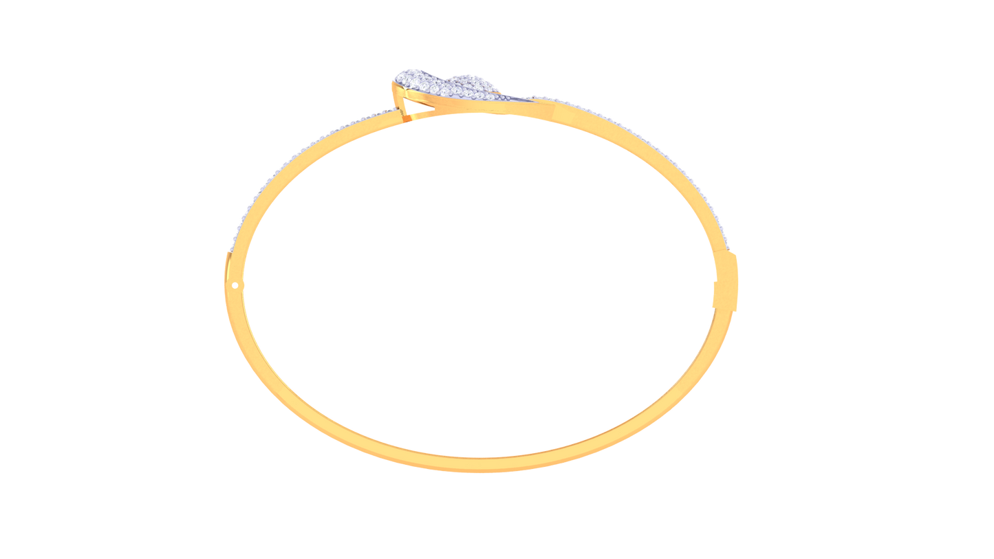 Celestial Embrace Gold Bracelet - 1.61 Ct Dazzling Diamonds