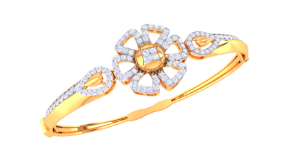 Blossom Radiance Gold Bracelet - 1.08 Ct Dazzling Diamonds
