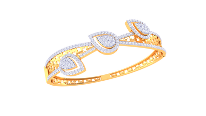 Teardrop Cascade Gold Bracelet – 1.67 Ct Brilliant Cut Diamonds