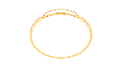Radiant Grace Bangle - 0.76 Ct Gold Diamond Bracelet