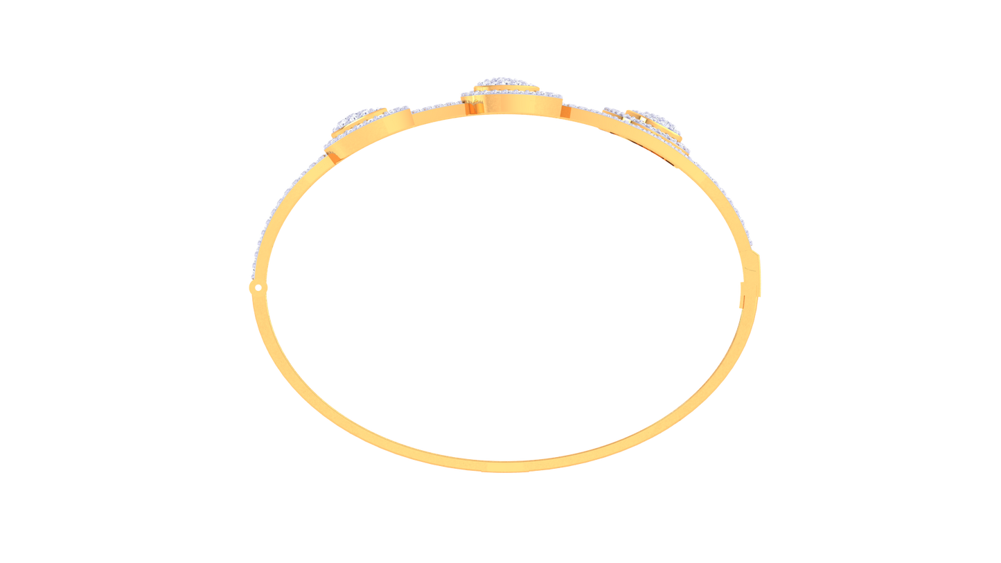 Teardrop Cascade Gold Bracelet – 1.67 Ct Brilliant Cut Diamonds