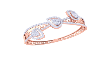Teardrop Cascade Gold Bracelet – 1.67 Ct Brilliant Cut Diamonds