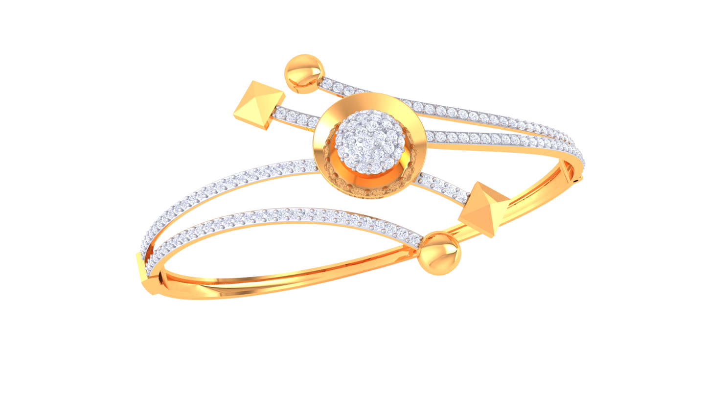 Celestial Axis Bracelet In Gold - 1.26 Ct Diamond