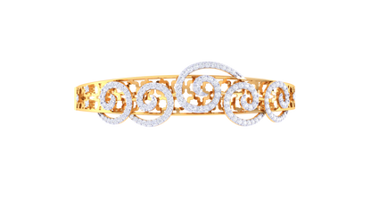 1.15 Ct - Opulent Swirls Diamond Bracelet In Gold