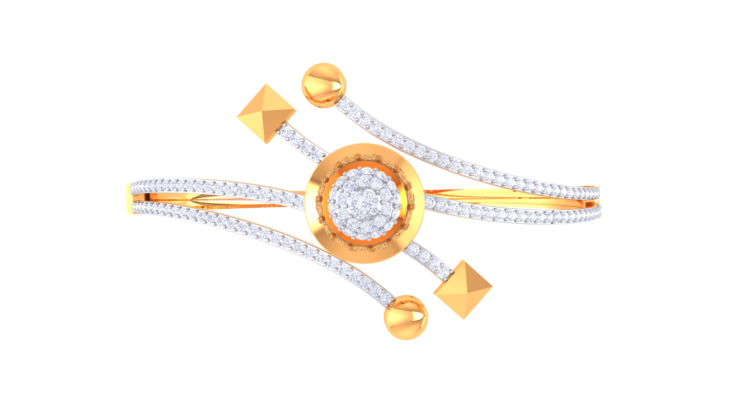 Celestial Axis Bracelet In Gold - 1.26 Ct Diamond