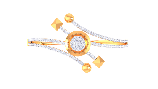 Celestial Axis Bracelet In Gold - 1.26 Ct Diamond