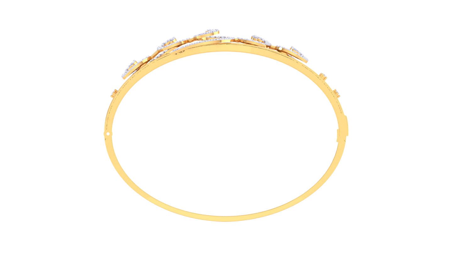 1.15 Ct - Opulent Swirls Diamond Bracelet In Gold