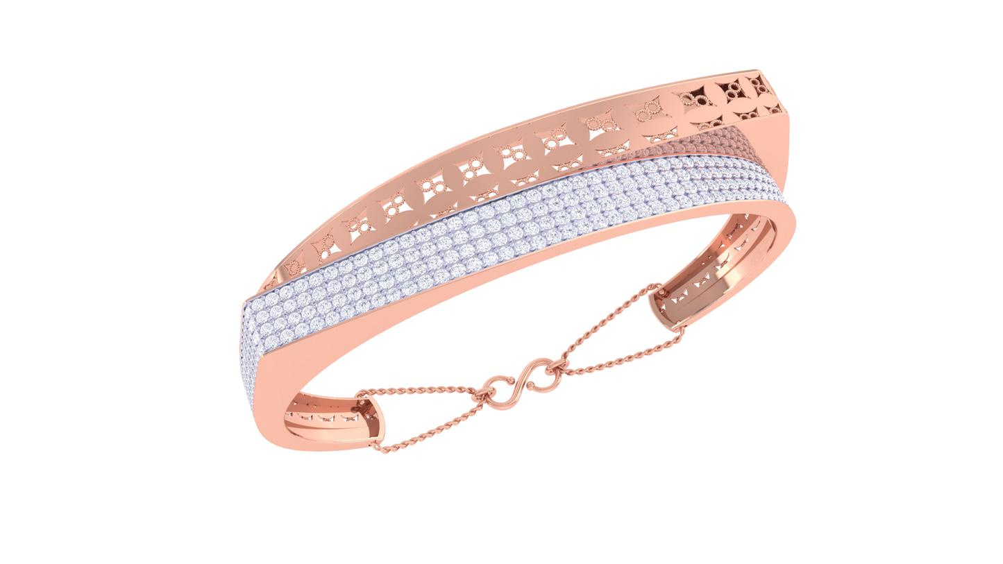 The Royal Cuff Diamond Bracelet In Gold - 2.31 Ct