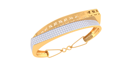The Royal Cuff Diamond Bracelet In Gold - 2.31 Ct