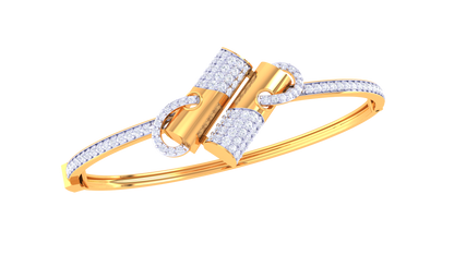 Radiant Loop Premium Gold Bracelet - 1.16 Ct Brilliant Cut Diamonds