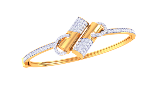 Radiant Loop Premium Gold Bracelet - 1.16 Ct Brilliant Cut Diamonds