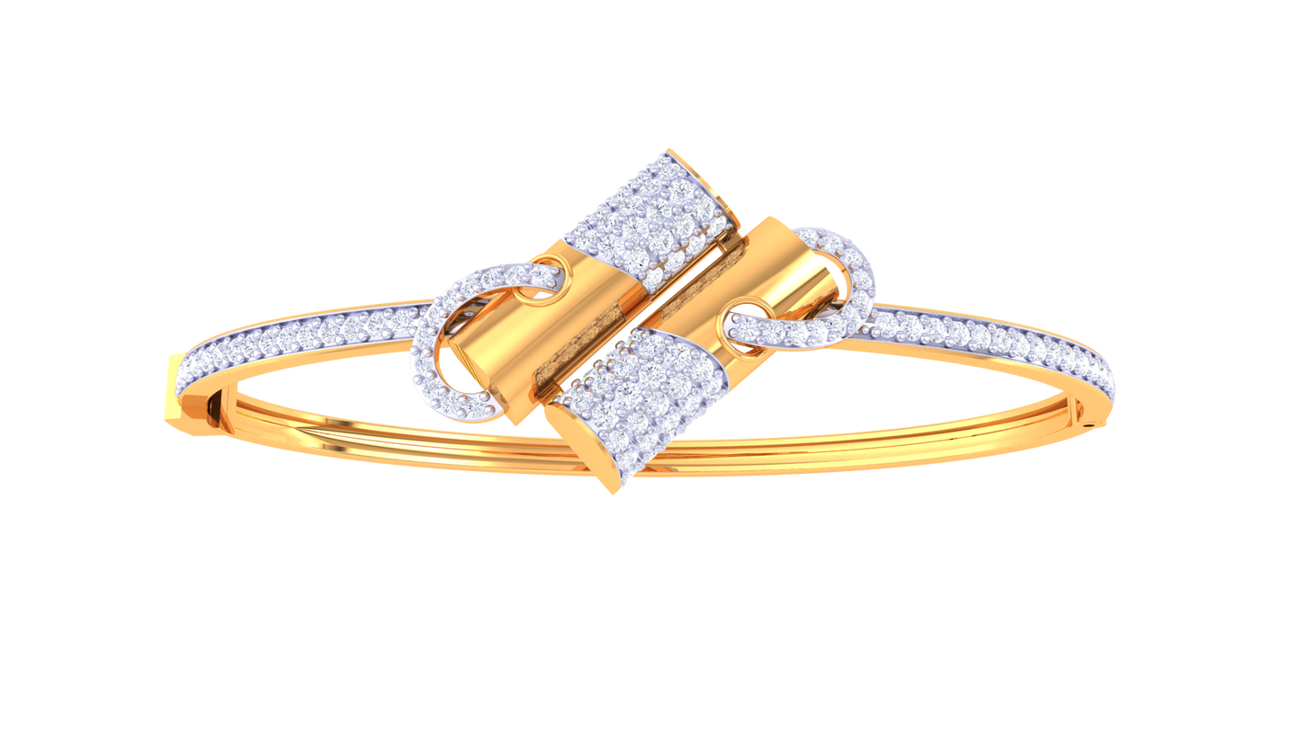 Radiant Loop Premium Gold Bracelet - 1.16 Ct Brilliant Cut Diamonds