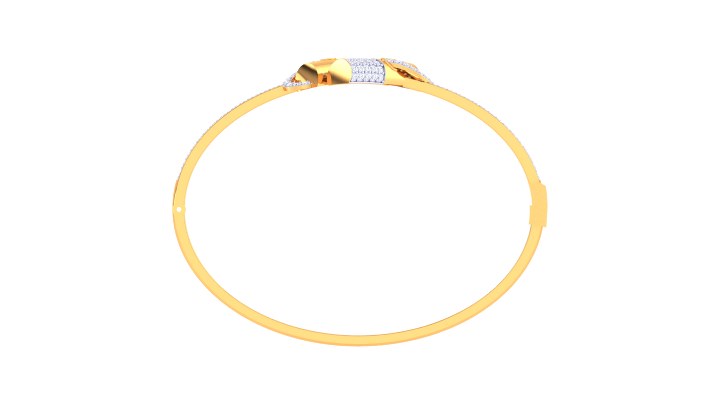 Radiant Loop Premium Gold Bracelet - 1.16 Ct Brilliant Cut Diamonds