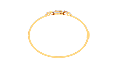 Floral Cluster Premium Gold Bracelet - 1.65 Ct Diamonds