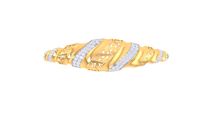 0.88 Ct Gold Diamond Ovel Bracelet With Teardrop Design