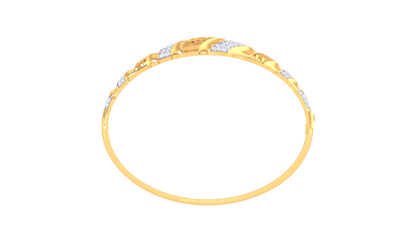 0.88 Ct Gold Diamond Ovel Bracelet With Teardrop Design