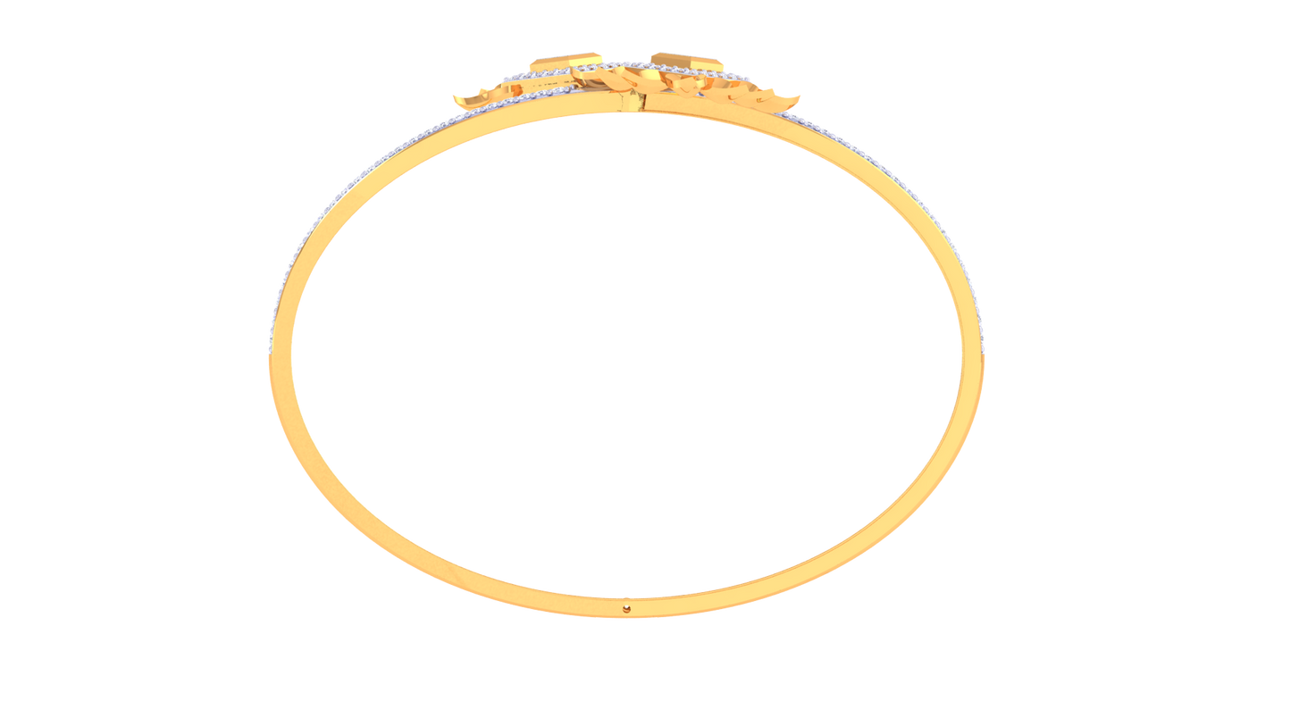 Sunburst Yellow Gold Bracelet - 0.94 Ct Brilliant Cut Diamonds