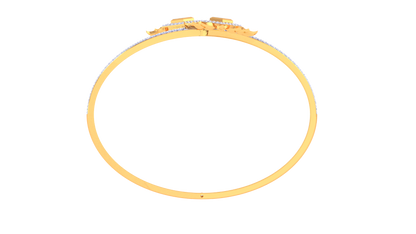 Sunburst Yellow Gold Bracelet - 0.94 Ct Brilliant Cut Diamonds