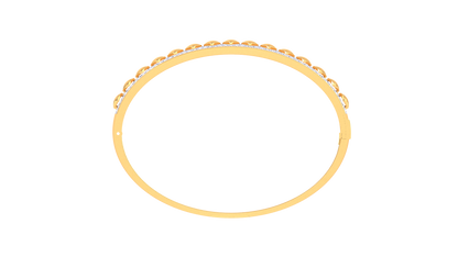 Opulent Edge Gold and Diamond Bracelet-1.22 Ct